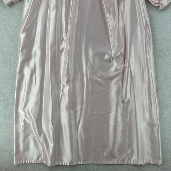 Vintage Ilise Elise Stevens Satin Ruffle Cottage Core Victorian Night Gown LARGE - Picture 7 of 16